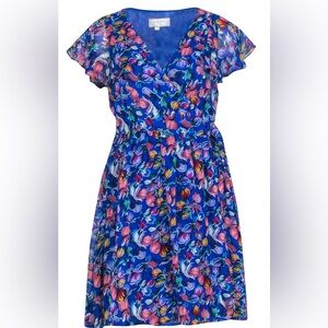 Moulinette Souers Navy Floral Wrap Dress